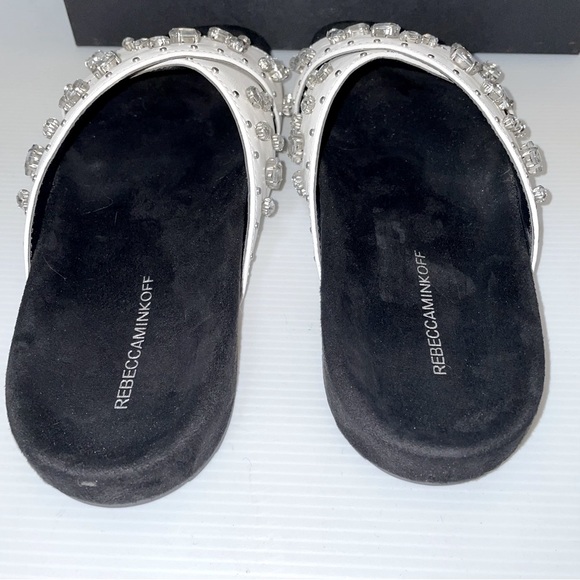 Rebecca Minkoff Theo Jewel White Slide Sandal - Picture 7 of 11